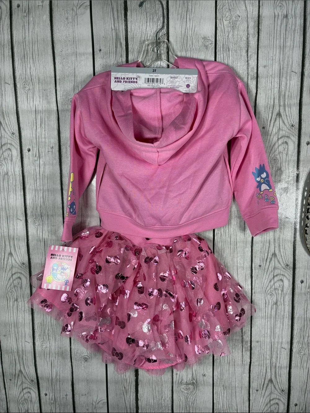 Hello Kitty Pink Hooded Jacket with Pink Tutu Set Size 3T